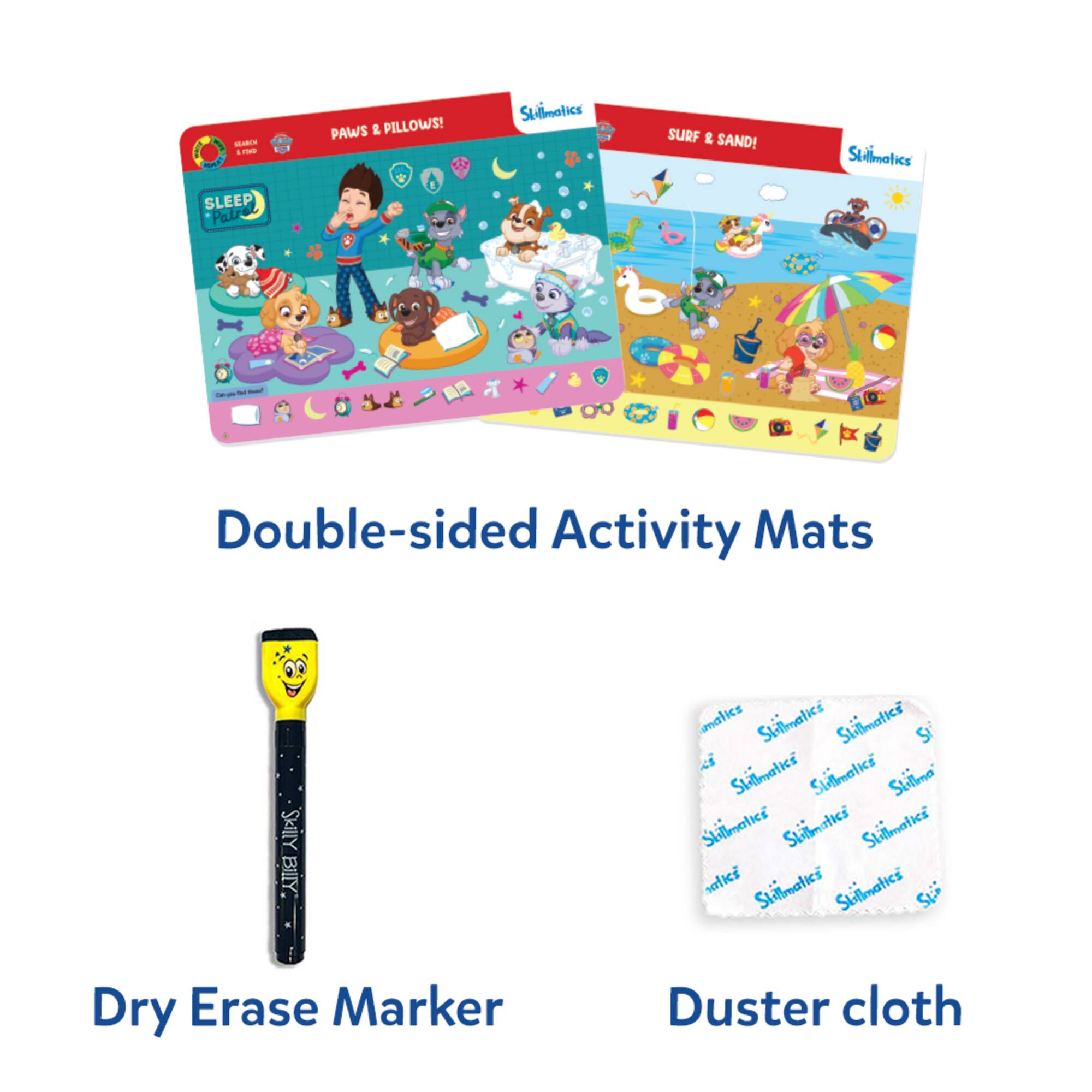 Skillmatics® Search & Find Paw Patrol Write & Wipe Activity Mats